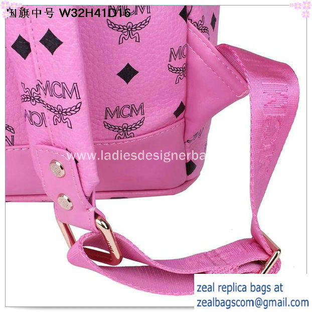 High Quality Replica Hot Sale MCM Medium Flag of UK Backpack MC5173 Rosy